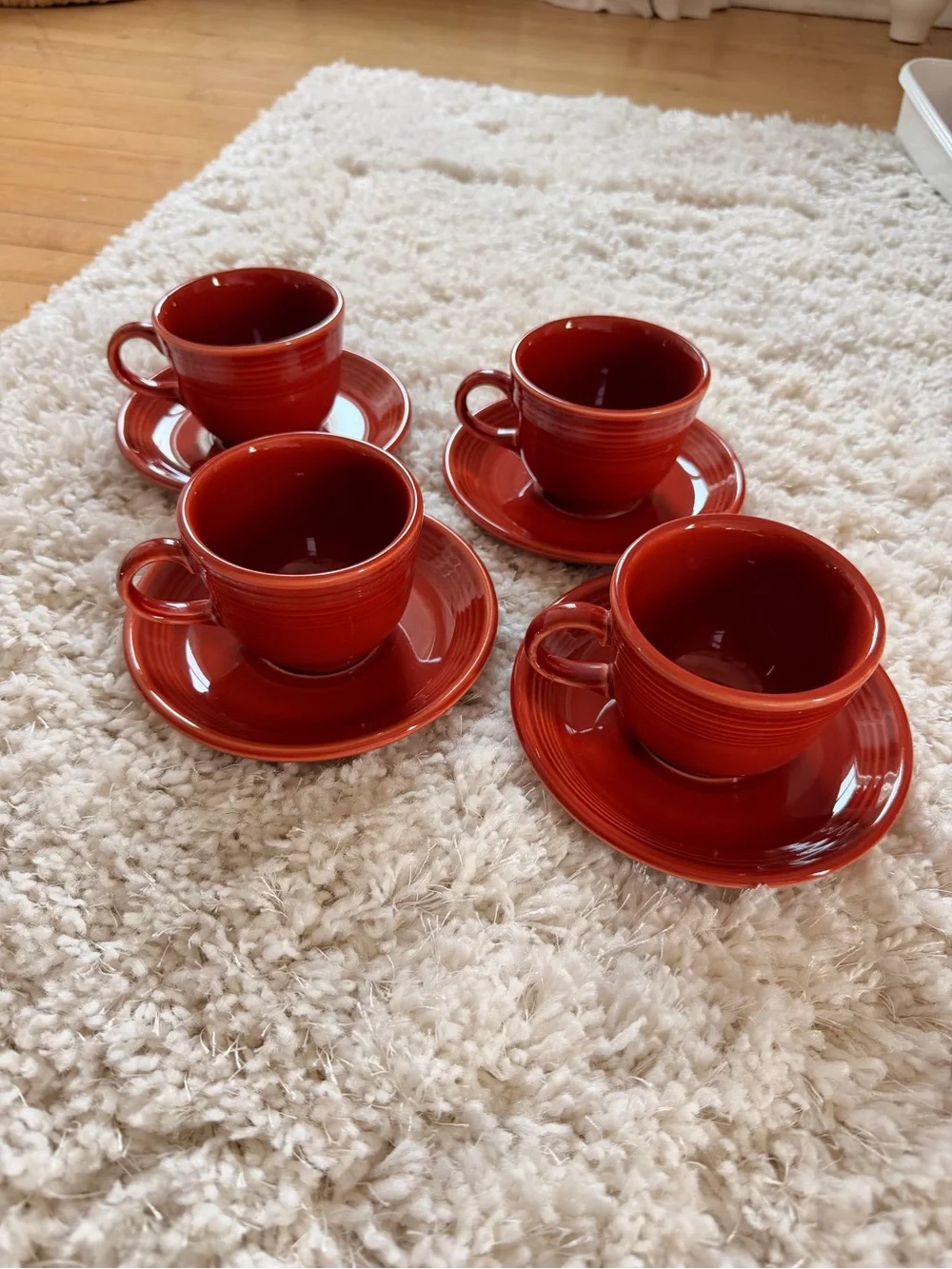 Fiesta Paprika by Homer Laughlin Cup & Saucer SET OF FOUR